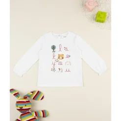Online Camiseta niña blanca con estampado Niña·Bebé Niña 3-36 Meses|Bebé Niña 3-36 Meses·Camisas Y Camisetas