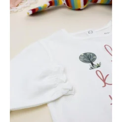 Online Camiseta niña blanca con estampado Niña·Bebé Niña 3-36 Meses|Bebé Niña 3-36 Meses·Camisas Y Camisetas