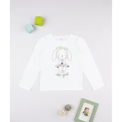 Camiseta niña blanca estampado "chic girl"*Prenatal Discount