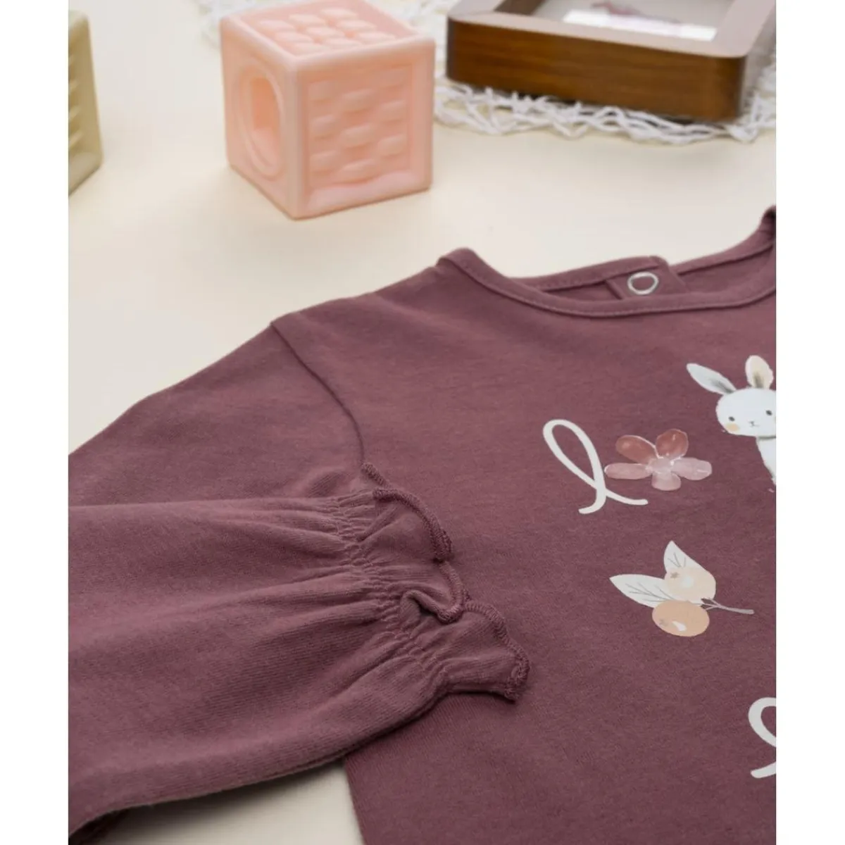 Camiseta niña rosa oscuro con estampado*Prenatal Online