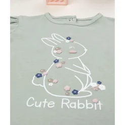 Discount Camiseta niña verde con conejito Bebé Niña 3-36 Meses·Camisas Y Camisetas|Niña·Bebé Niña 3-36 Meses