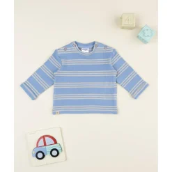 Online Camiseta niño rayas azul y gris Recién Nacido·Ropa Y Accesorios|Ropa Y Accesorios·Punto
