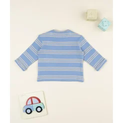 Online Camiseta niño rayas azul y gris Recién Nacido·Ropa Y Accesorios|Ropa Y Accesorios·Punto