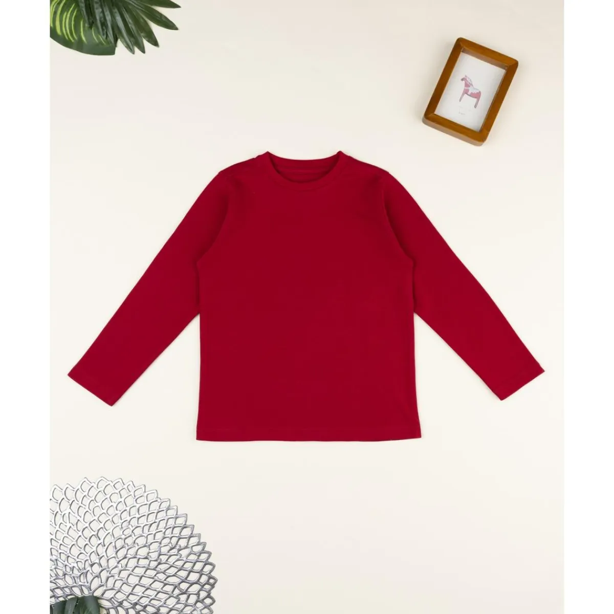 Camiseta roja de manga larga para niño*Prenatal