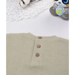 Sale Camiseta waffle marrón de manga larga para niño Niño·Bebé Niño 3-36 Meses|Bebé Niño 3-36 Meses·Camisas Y Camisetas