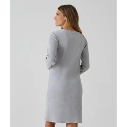 Outlet Camisón premamá gris de canalé Premamá·Íntimo Y Noche|Íntimo Y Noche·Pijamas Y Camisones