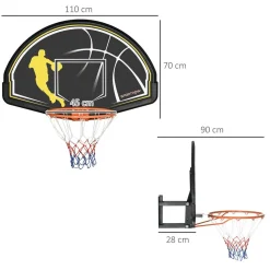 Canasta de Baloncesto bicolor para puerta o pared*Outsunny New