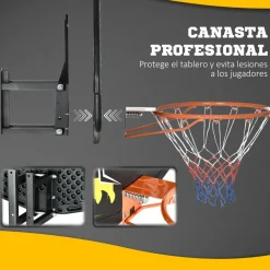 Canasta de Baloncesto bicolor para puerta o pared*Outsunny New