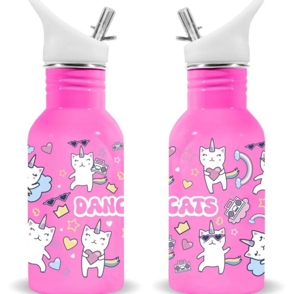 Clearance Cantimplora acero dancing cats 500 ml Material Escolar