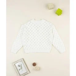 Cardigan calado niña blanco*Prenatal Sale