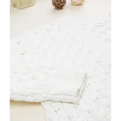 Cardigan calado niña blanco*Prenatal Sale