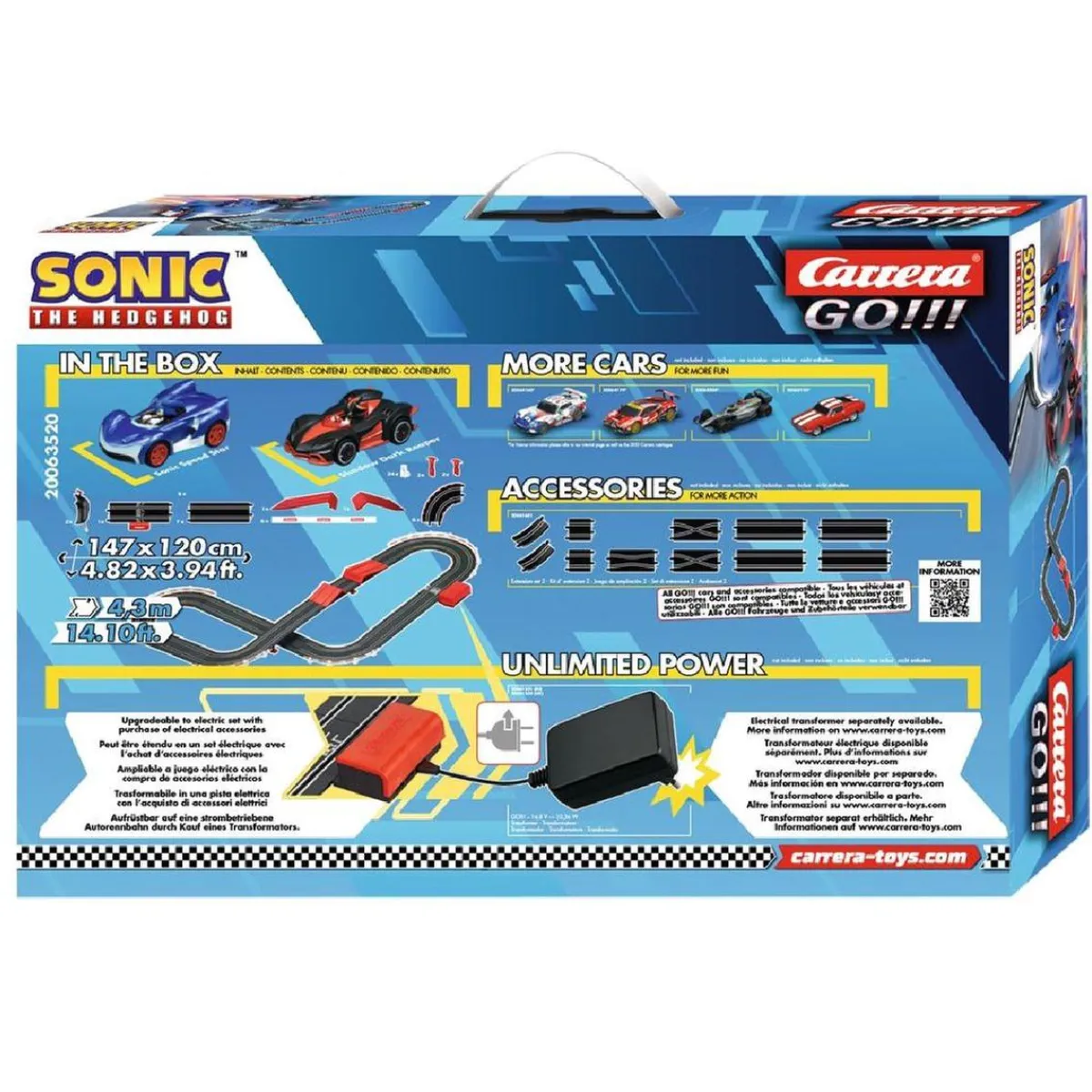 Go!!! - Circuito de s Sonic + Shadow 4,3m*CARRERA New