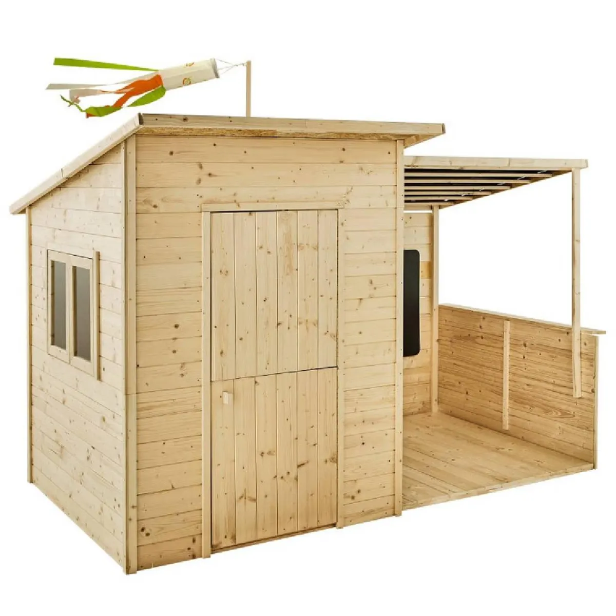 Casa infantil de madera con terraza cubierta San Diego*SOULET Outlet