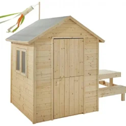 Caseta de madera infantil con mesa de picnic Tiana*SOULET New