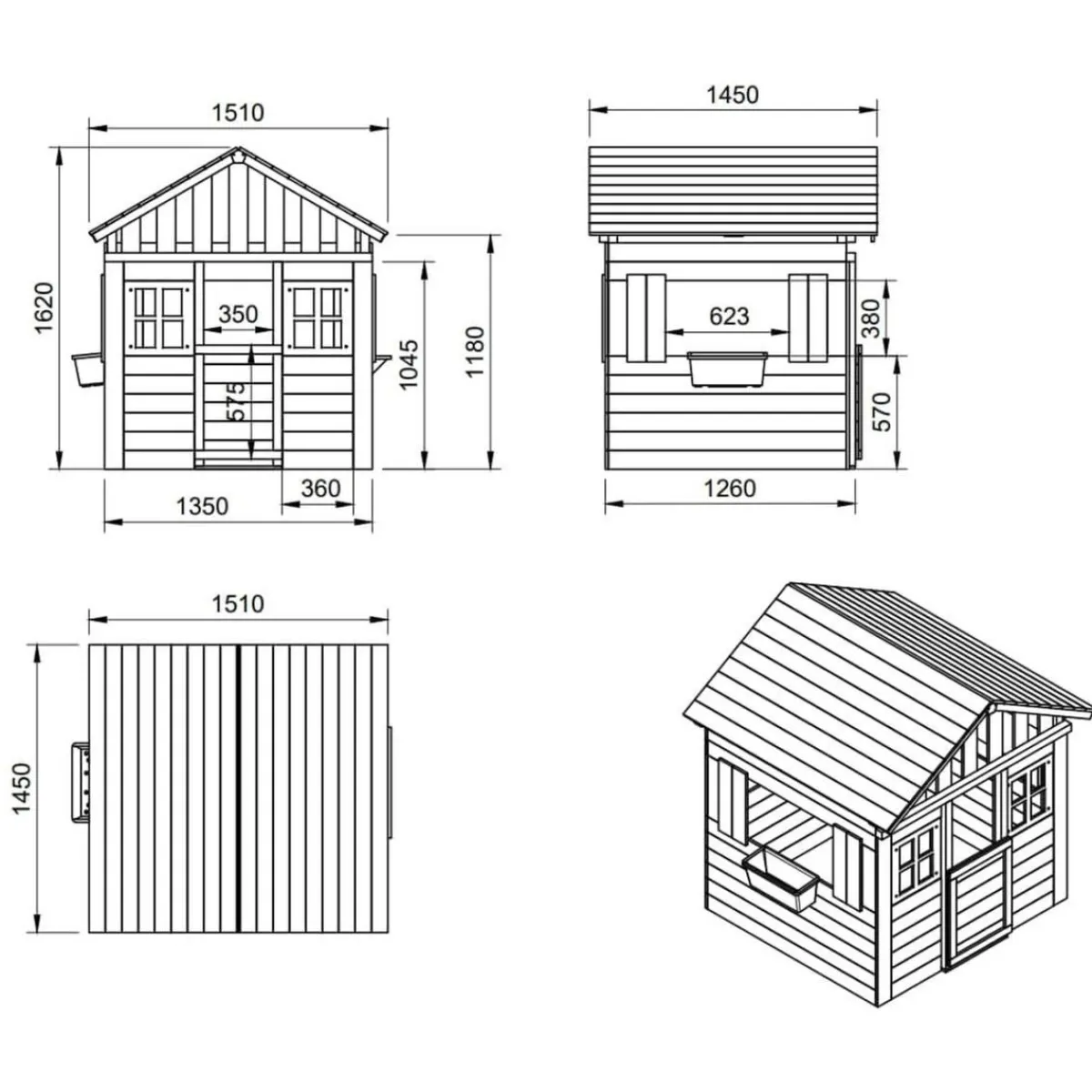 Sale Casita de madera Lollipop XL Blanca Casas
