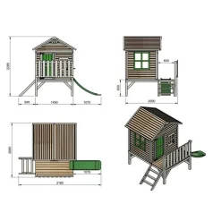 Casita elevada de madera Flam*MASGAMES New