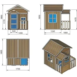 Casita infantil Olden de madera Azul*MASGAMES Hot