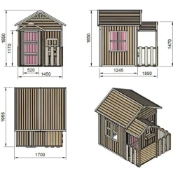 Casita infantil Olden de madera Rosa*MASGAMES Clearance