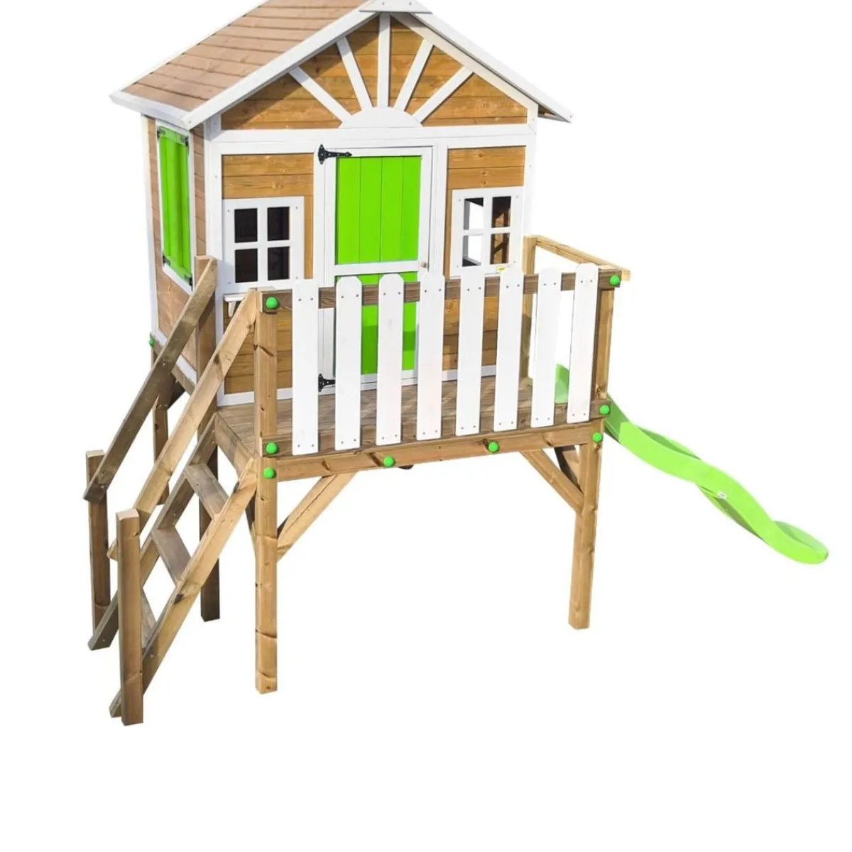 Casita Visby elevada 90 cm Verde*MASGAMES Hot