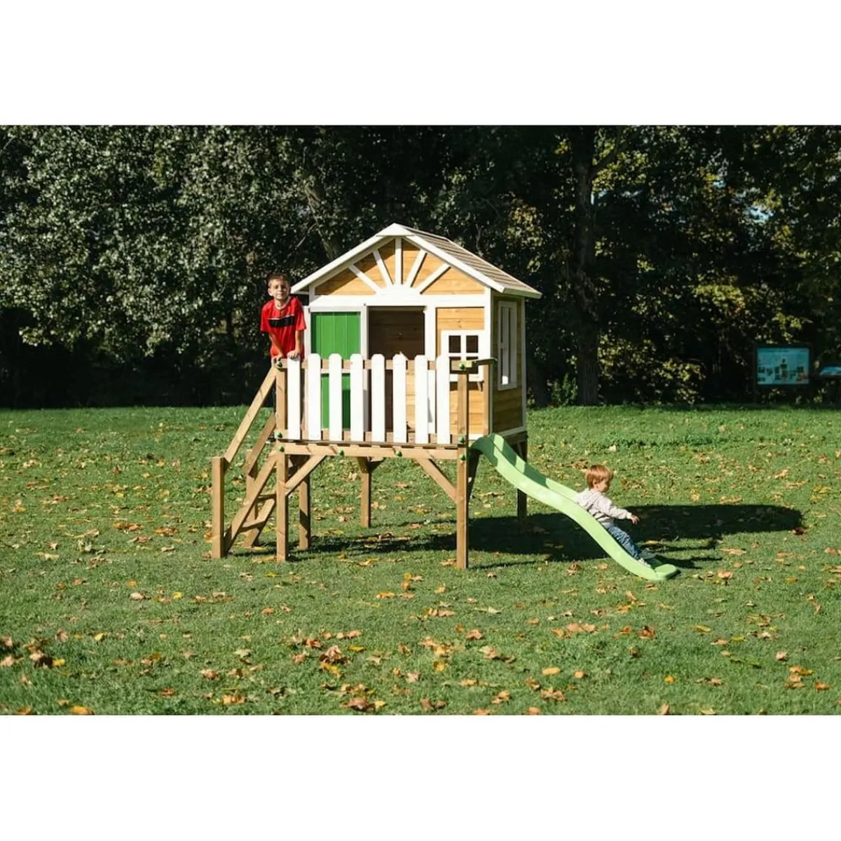 Casita Visby elevada 90 cm Verde*MASGAMES Hot