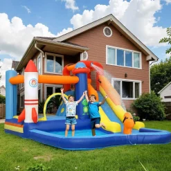 Sale Castillo hinchable 5 en 1 con piscina y tobogán Castillos Hinchables