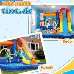 Sale Castillo hinchable 5 en 1 con piscina y tobogán Castillos Hinchables