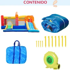 Castillo Hinchable con 2 toboganes y 2 camas de salto 380 cm*OUTSUNNY Sale