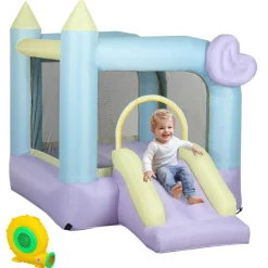 Castillo Hinchable con Tobogán Doble y Área de Salto*AIYAPLAY Online
