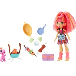 Clearance Cave Club - Muñeca Emberly - Playset BBQs Muñecas