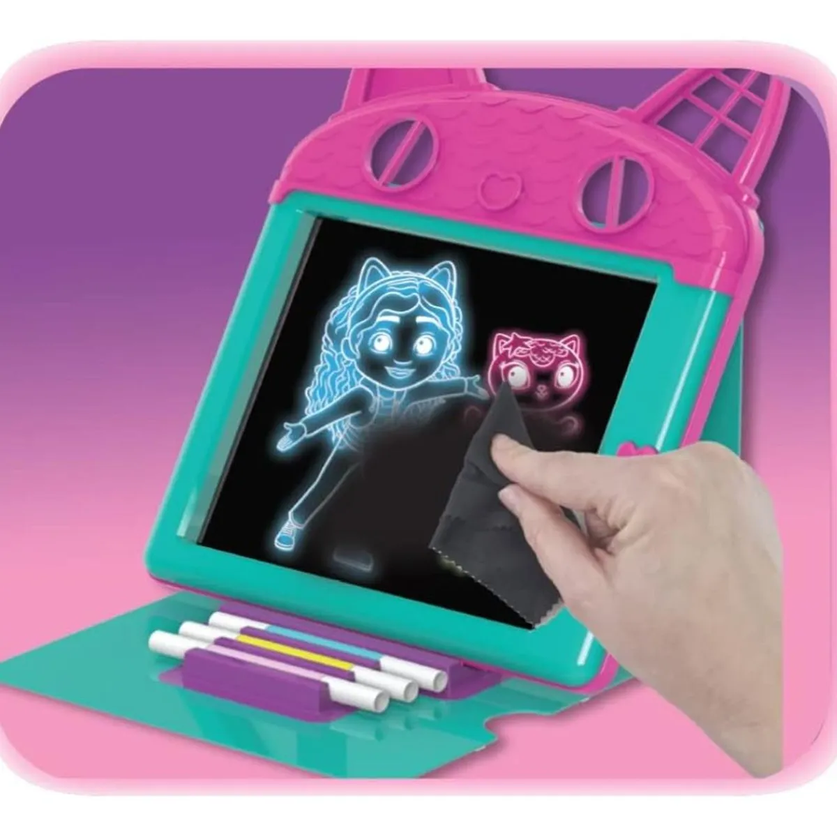 Toys - Pizarra mágica con luces de colores y casa de muñecas ㅤ*CEFA Hot