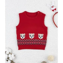 Chaleco bebé rojo con bordados*Prenatal New