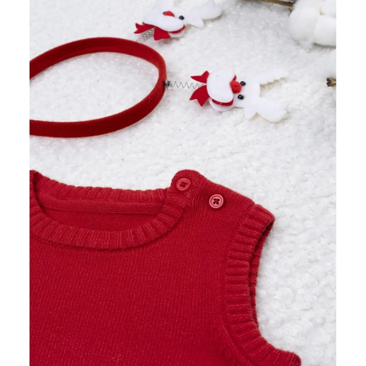 Chaleco bebé rojo con bordados*Prenatal New