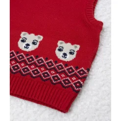 Chaleco bebé rojo con bordados*Prenatal New