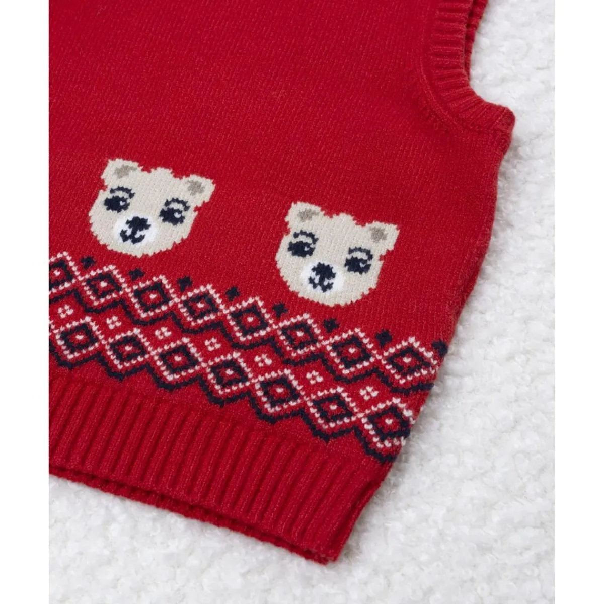 Chaleco bebé rojo con bordados*Prenatal New