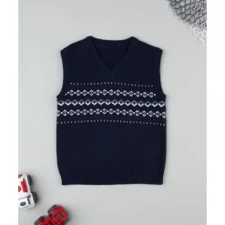 Online Chaleco de niño azul con bordados Niño·Niño 2-10 Años|Niño 2-10 Años·Jerséis Y Sudaderas