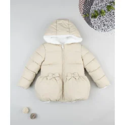 Chaqueta beige con lazos para niña*Prenatal Outlet
