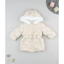Chaqueta beige con pelo sintético para niña*Prenatal