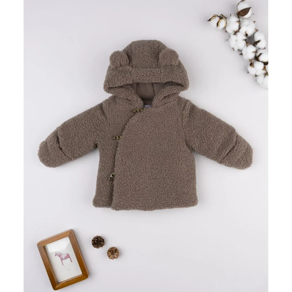 Chaqueta marrón de borreguito para niño*Prenatal Best