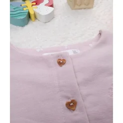 Chaqueta niña rosa con bordado de corazón*Prenatal Sale