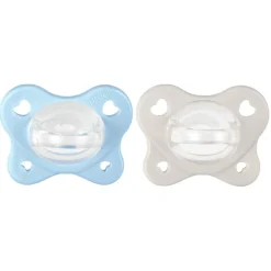 - Pack 2 chupetes Physio Dual Soft azul y beige (2-6m)*CHICCO Best