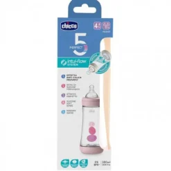 - Biberón de flujo rápido 300 ml rosa*CHICCO Outlet