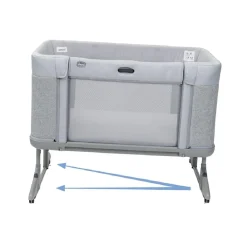 - Cuna de colecho Next2Me Forever Ash Grey Cross Collection*CHICCO New