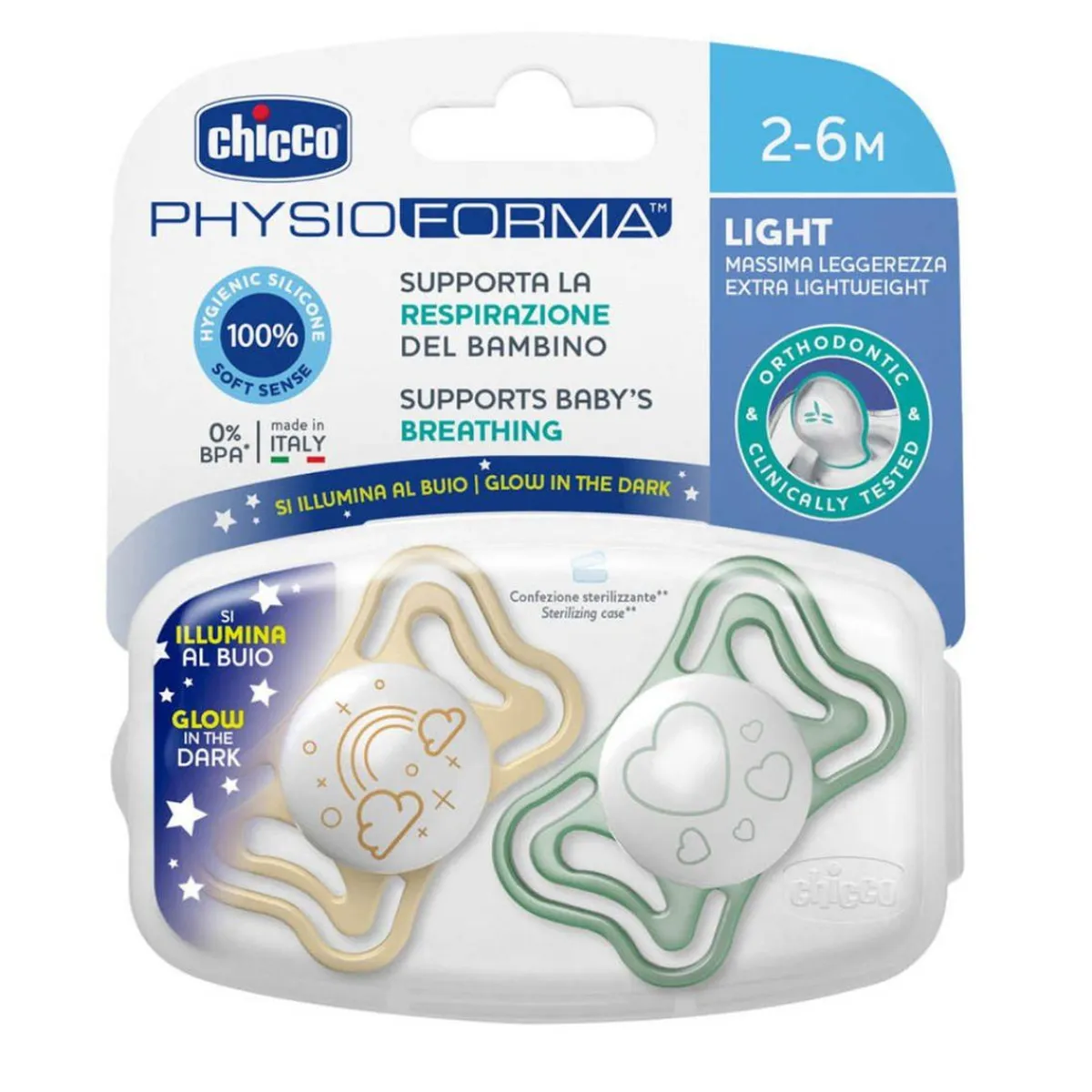 Sale - Pack 2 chupetes Physio Light Glow 2-6M Biberones Y Chupetes·Chupetes