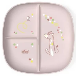 - Plato con compartimentos 12M - Rosa*CHICCO Online
