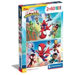 Hot - 2 Puzzles 60 piezas - Spidey y su Superequipo Juegos Y Puzzles
