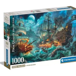 - Batalla de Piratas - Puzzle de 1000 Piezas para Adultos, Ilustración Multicolor ㅤ Juegos Y Puzzles