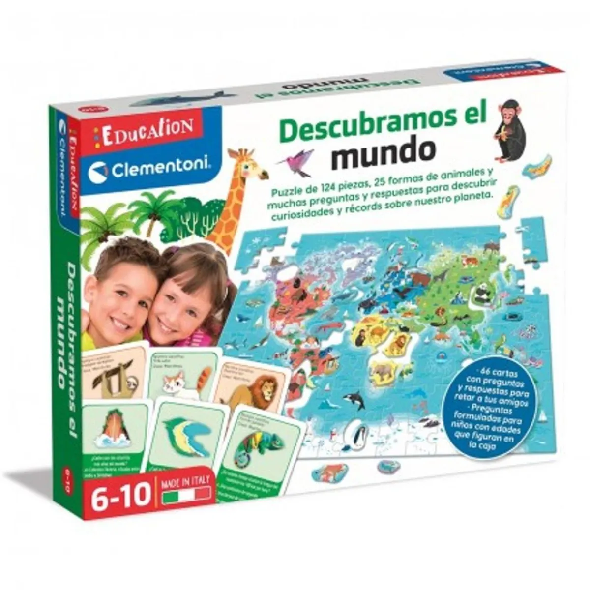 - Juego educativo descubramos el mundo, geografía y mapas ㅤ*CLEMENTONI