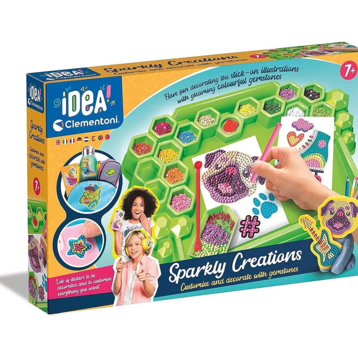 - Kit de pegatinas 3D brillantes y diamantes creativo para regalo*CLEMENTONI Best