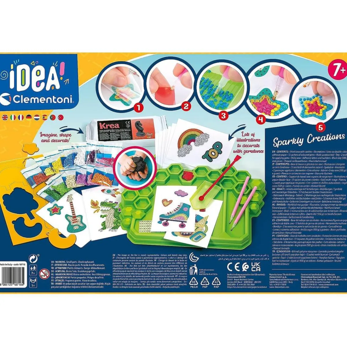 - Kit de pegatinas 3D brillantes y diamantes creativo para regalo*CLEMENTONI Best