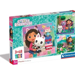 - Puzle Gabbys Dollshouse 3x48 Piezas ㅤ Juegos Y Puzzles